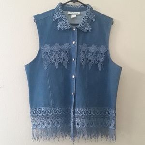 Navy Blue Jean jacket by St Joanne